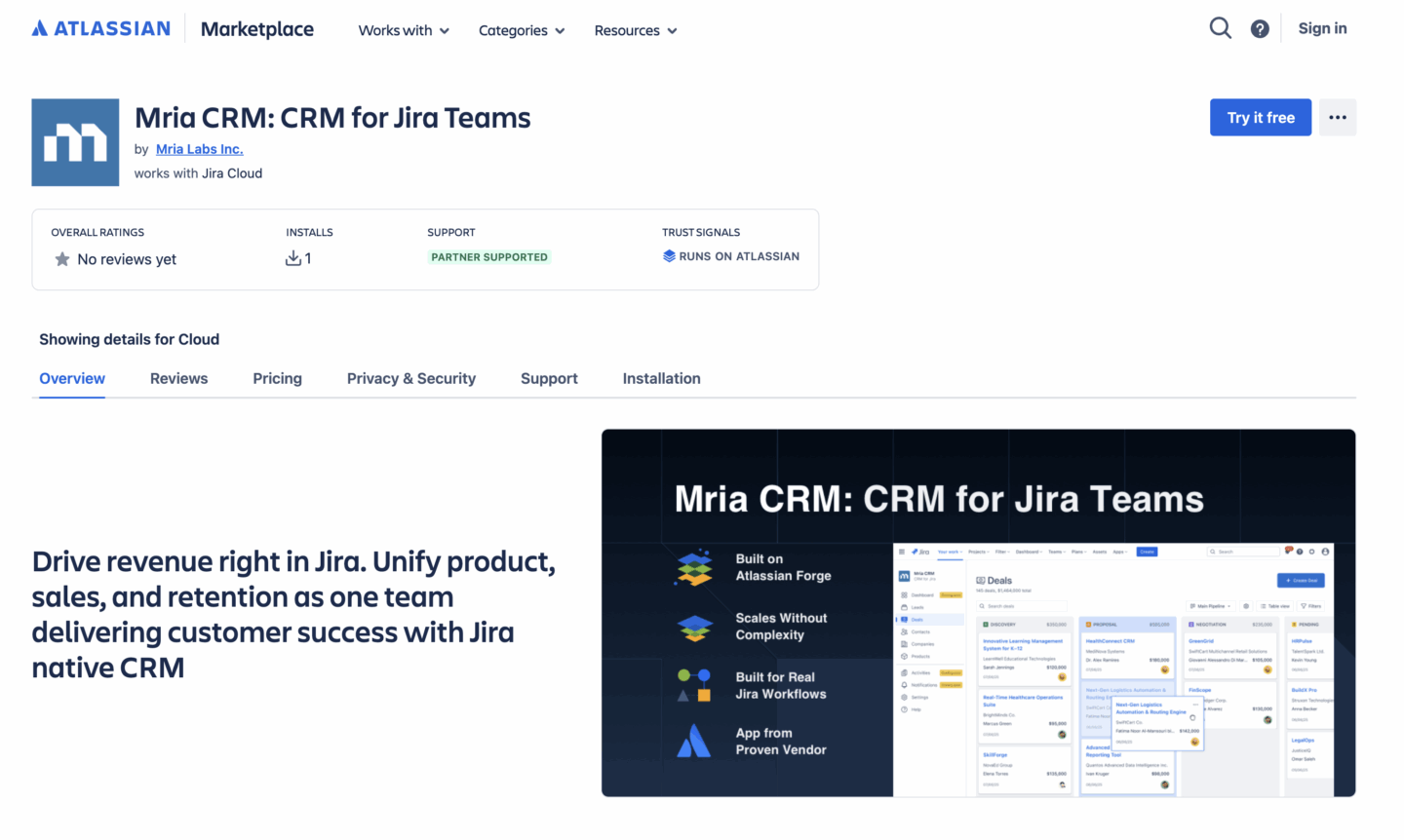 Mria CRM: CRM for Jira Teams