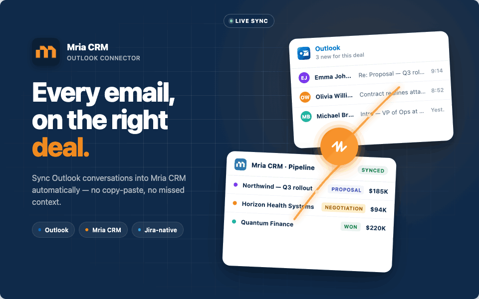 Mria CRM Outlook Connector Overview